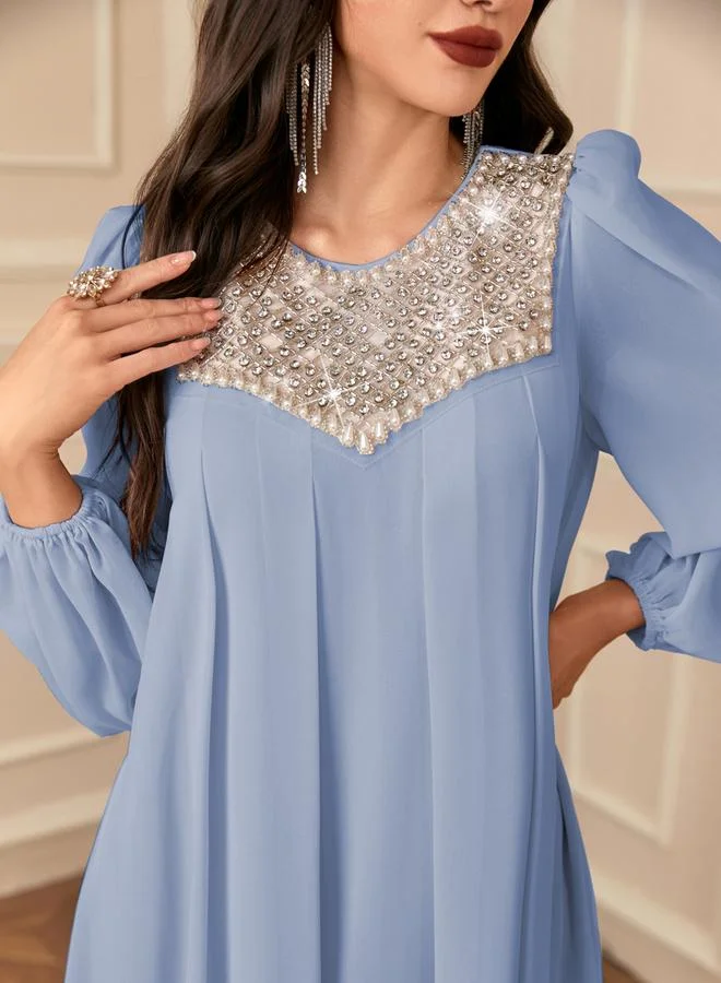 Take Two Women Embellished Balloon Sleeve Maxi Dress